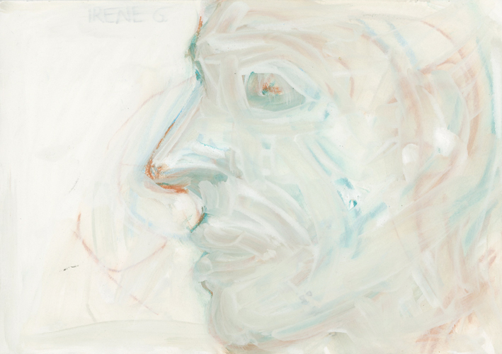 Nicht Irene . 2014 Ă–lkreide und Acryl auf Papier