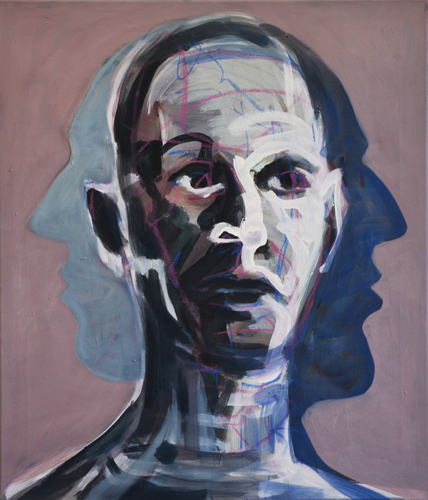 Kopf . 2011- 15 Öl auf LW . 70 x 60 cm