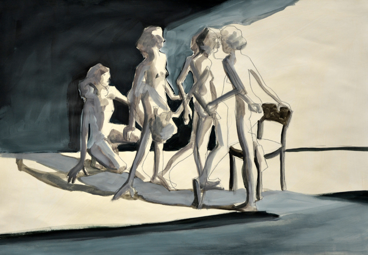 o.T . 2015 Bleistift und Öl auf Papier