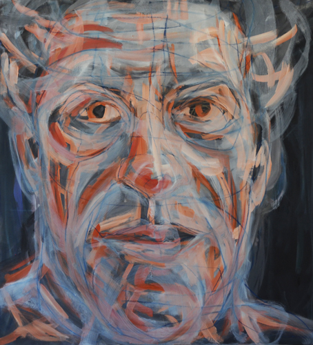 Hommage an Giacometti Nr 3 . 2017 Öl auf LW . 120 x 110 cm