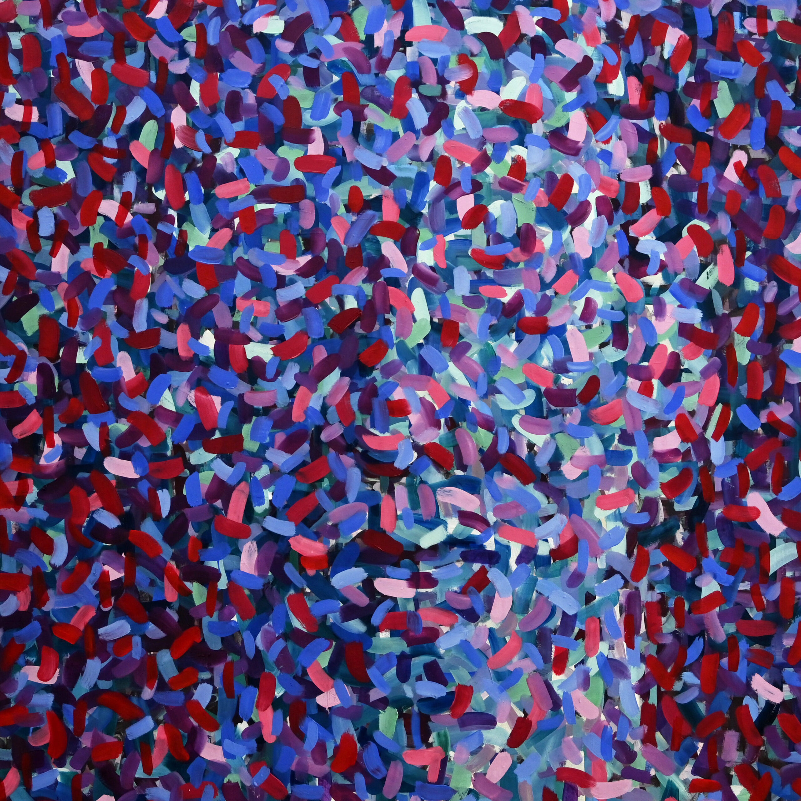 Who am I - Head blue red . 2026 Öl auf LW . 180 x 150 cm